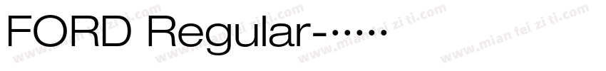 FORD Regular字体转换